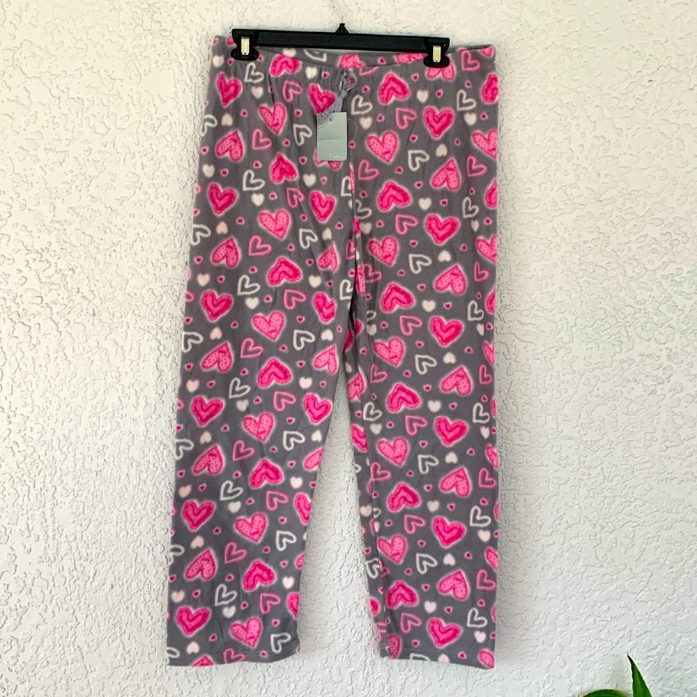 Lot of 2 Victoria brand fleece long pants/pj  drawstring bottoms  size XXL